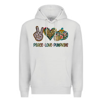 Dove Grey Peace Love Pumkins Premium Hoodie - Jasminsmagicworld