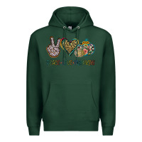 Sports Green Peace Love Pumkins Premium Hoodie - Jasminsmagicworld