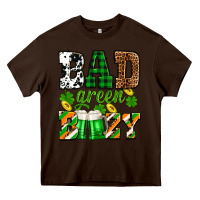 Chocolate Brown St. Patrick's Bad green boozy Heavy Core Tee - OliviaCreatesArt