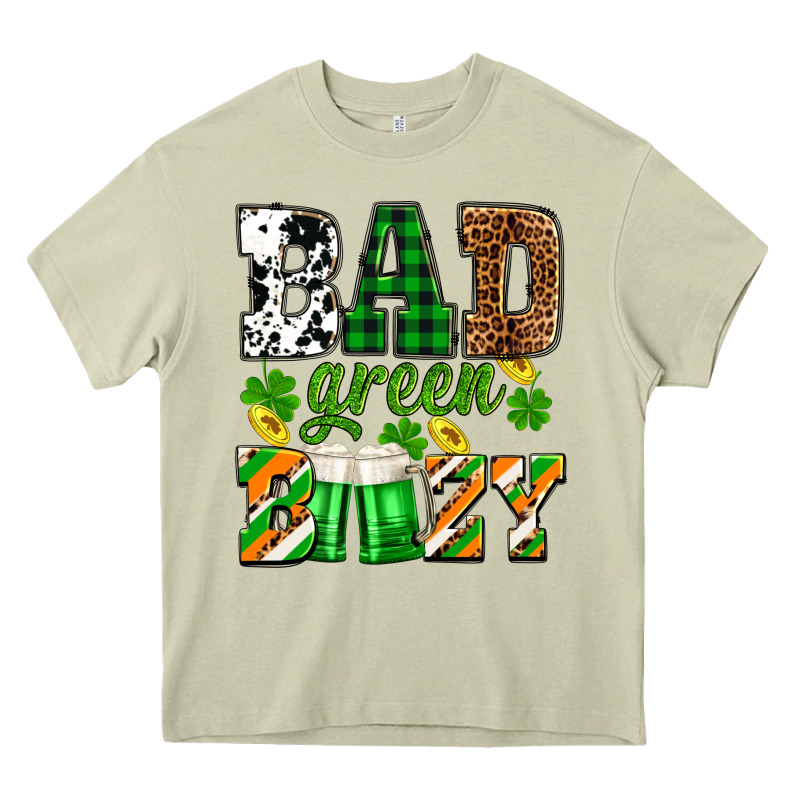 St. Patrick's Bad Green Boozy Heavy Core Tee by OliviaCreatesArt | Teevron