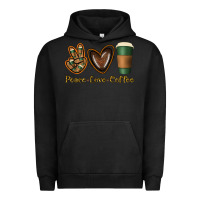 Pigment Black peace love coffee Urban Hoodie - Jasminsmagicworld