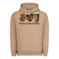 Pigment Burro peace love coffee Urban Hoodie - Jasminsmagicworld