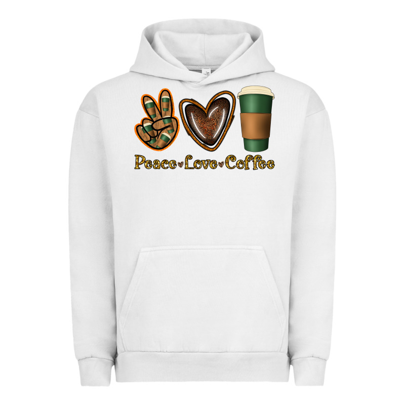 Peace Love Coffee Urban Hoodie by Jasminsmagicworld | Teevron