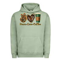 Pigment Oil Green peace love coffee Urban Hoodie - Jasminsmagicworld
