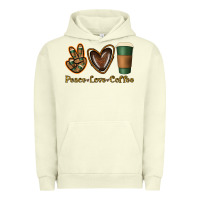 Pigment Pistachio peace love coffee Urban Hoodie - Jasminsmagicworld