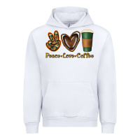 White peace love coffee Urban Hoodie - Jasminsmagicworld