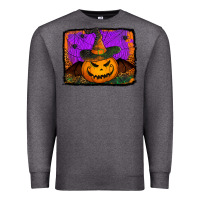 Charcoal Heather jack o' lantern pumpkin Premium Sweatshirt - Jasminsmagicworld