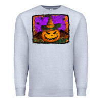 Heather Grey jack o' lantern pumpkin Premium Sweatshirt - Jasminsmagicworld