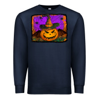 Navy jack o' lantern pumpkin Premium Sweatshirt - Jasminsmagicworld