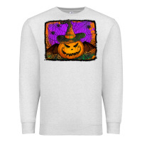 Oatmeal Heather jack o' lantern pumpkin Premium Sweatshirt - Jasminsmagicworld