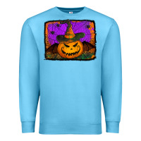 Ocean Blue jack o' lantern pumpkin Premium Sweatshirt - Jasminsmagicworld