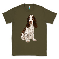 Army Green english cocker spaniel Classic Tee - FaDigitalArtStudio