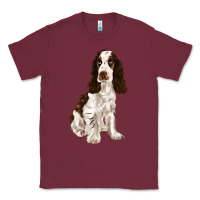 Burgundy english cocker spaniel Classic Tee - FaDigitalArtStudio