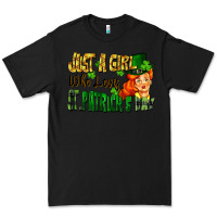 Black Just a girl who loves St. Patrick's Day Premium Tee - FaDigitalArtStudio