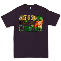 Plum Just a girl who loves St. Patrick's Day Premium Tee - FaDigitalArtStudio