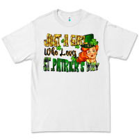 White Just a girl who loves St. Patrick's Day Premium Tee - FaDigitalArtStudio