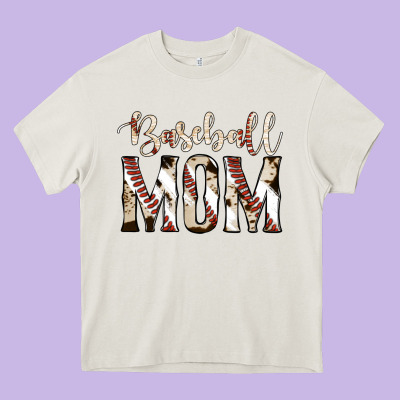 Baseball Mom Heavy Core Tee Designed By Jasminsmagicworld