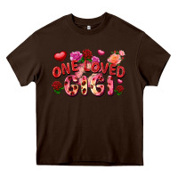 Chocolate Brown One loved Gigi Valentine's Day Heavy Core Tee - FaDigitalArtStudio