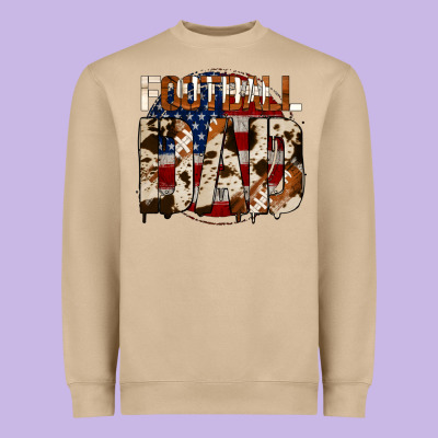 American Football Dad Heavyweight Sweatshirt Designed By Jasminsmagicworld