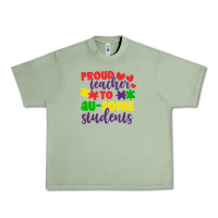 Oil Green proud teacher to ausome students Urban Heavy Tee - CowhideDigitalArt