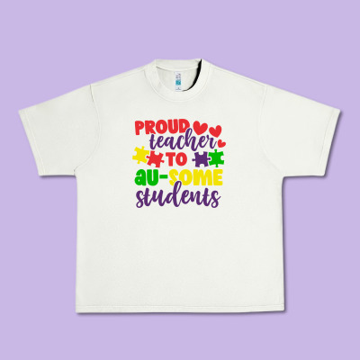 Proud Teacher To Ausome Students Urban Heavy Tee Designed By Cowhidedigitalart