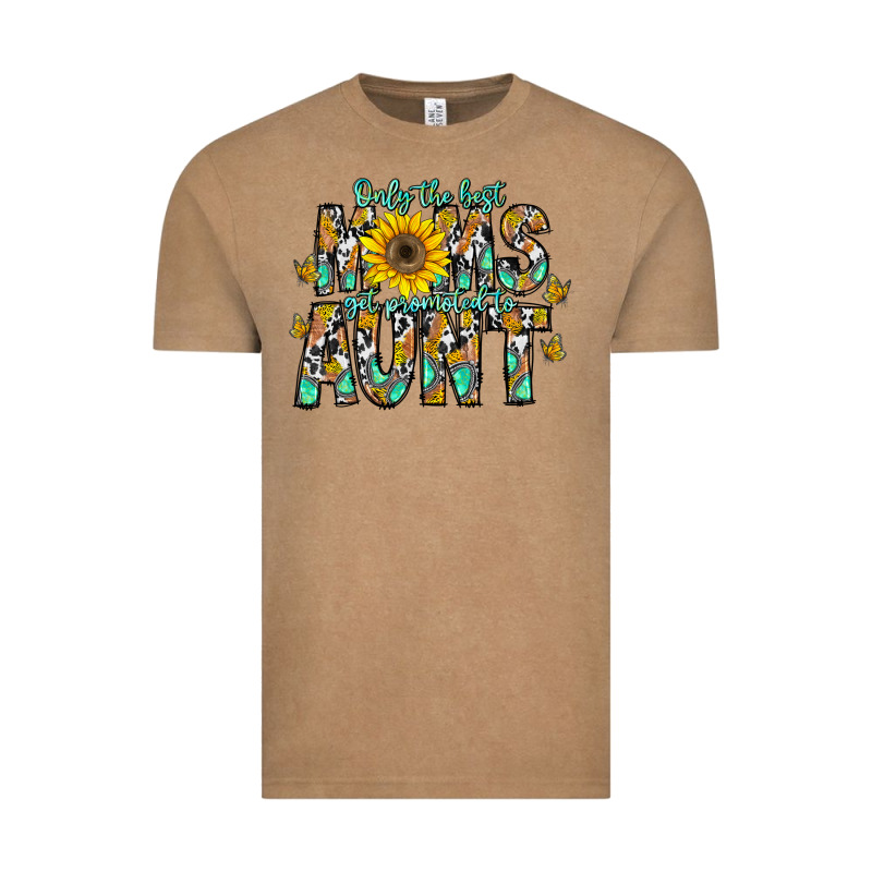 Only The Best Moms Get Promoted To Aunt Vintage Tee by CowhideDigitalArt | Teevron