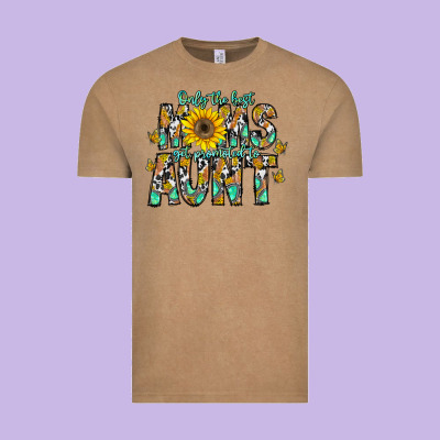 Only The Best Moms Get Promoted To Aunt Vintage Tee Designed By Cowhidedigitalart