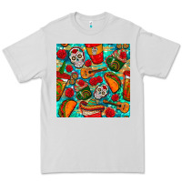 Dove Grey hispanic heritage month coffee cups and taco with glitter and leopard  Premium Tee - BundleAndBundleShop