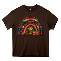 Chocolate Brown Mexico rainbow Heavy Core Tee - FaDigitalArtStudio