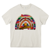 Cream Mexico rainbow Heavy Core Tee - FaDigitalArtStudio