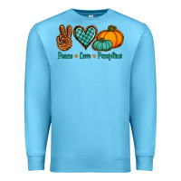 Ocean Blue peace love pumpkins Premium Sweatshirt - Jasminsmagicworld