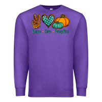 Purple peace love pumpkins Premium Sweatshirt - Jasminsmagicworld