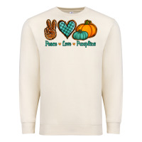 Sandshell peace love pumpkins Premium Sweatshirt - Jasminsmagicworld