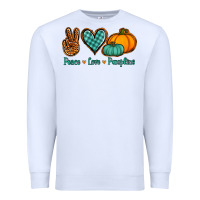 White peace love pumpkins Premium Sweatshirt - Jasminsmagicworld
