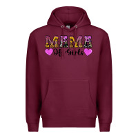 Burgundy western mama of girls Premium Hoodie - Artiststas