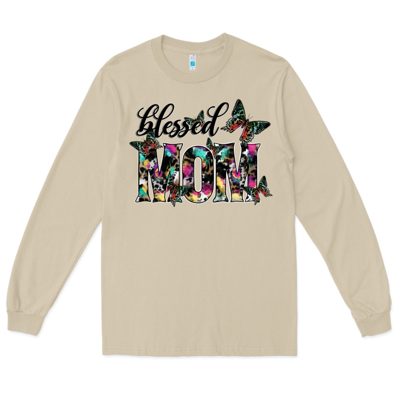 Blessed Mom Long Sleeve Tee by SublimationCraftShop | Teevron