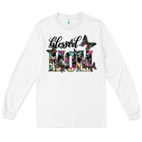 White blessed mom Long Sleeve Tee - SublimationCraftShop