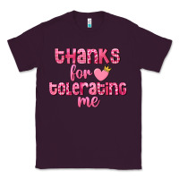Plum Thanks for tolerating me Valentine's Day Classic Tee - FaDigitalArtStudio