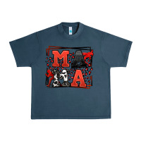 Midnight Navy Wrestling mama red and black Urban Heavy Tee - LillyAllenDesigns