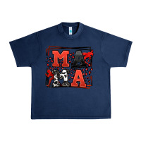 Navy Wrestling mama red and black Urban Heavy Tee - LillyAllenDesigns