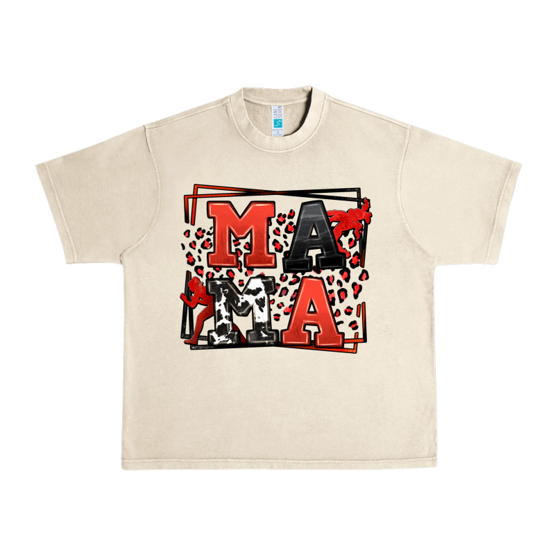 Wrestling Mama Red And Black Urban Heavy Tee by LillyAllenDesigns | Teevron