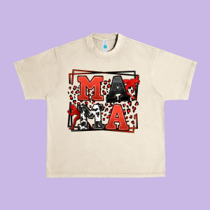 Wrestling Mama Red And Black Urban Heavy Tee Designed By Lillyallendesigns