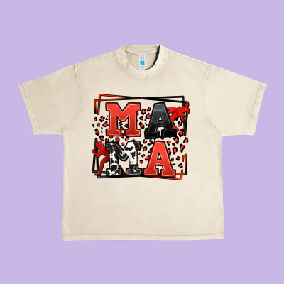 Wrestling Mama Red And Black Urban Heavy Tee Designed By Lillyallendesigns