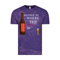 Cloud Purple HOME IS WHERE THE WINE IS Vintage Tee - Bettercallsaul