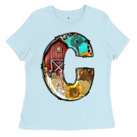 Baby Blue farm life alphabet lowercase letters c Ladies Tee - BundleAndBundleShop