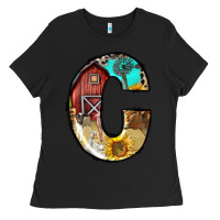 Black farm life alphabet lowercase letters c Ladies Tee - BundleAndBundleShop