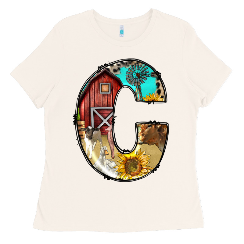 Farm Life Alphabet Lowercase Letters C Ladies Tee by BundleAndBundleShop | Teevron