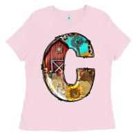 Bubblegum Pink farm life alphabet lowercase letters c Ladies Tee - BundleAndBundleShop