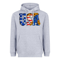 Heather Grey usa western font Heavyweight Hoodie - Jasminsmagicworld