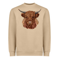 Mushroom highland cow Heavyweight Sweatshirt - RanaPortraitStore